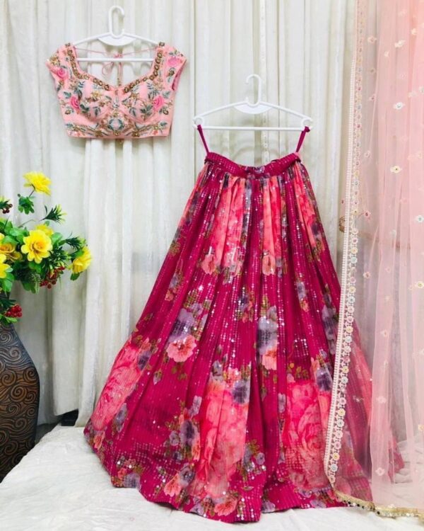 Online Pink Lahenga Choli Uk