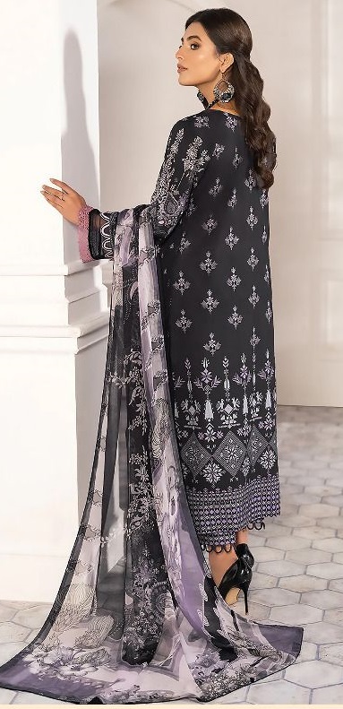 Black Pakistani Anarkali Pair Suit