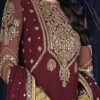 Maroon Stylish Party Wear Pakistani Suit