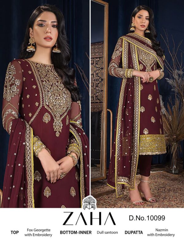 Maroon Stylish Party Wear Pakistani Suit