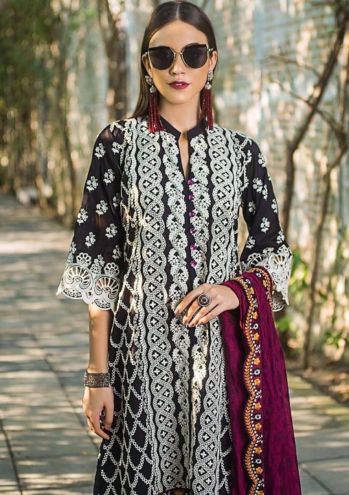 Black Pakistani Salwar Kameez Suit