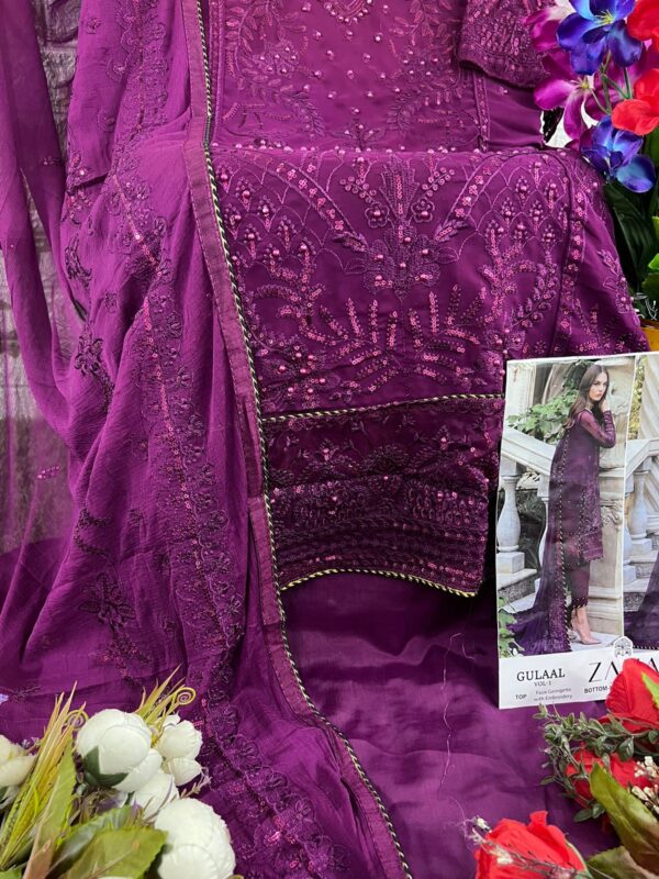 Wedding Purple Indian Pakistani Suit