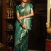 Wedding Women Silk Green Saree in Silk