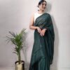 Wedding Fashion Sequence Green Saree