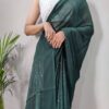 Wedding Fashion Sequence Green Saree