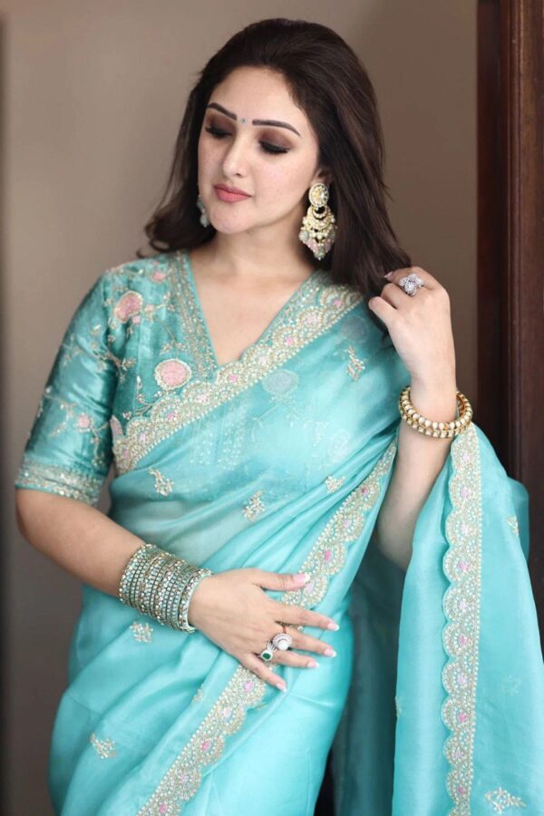 Sky Blue Saree