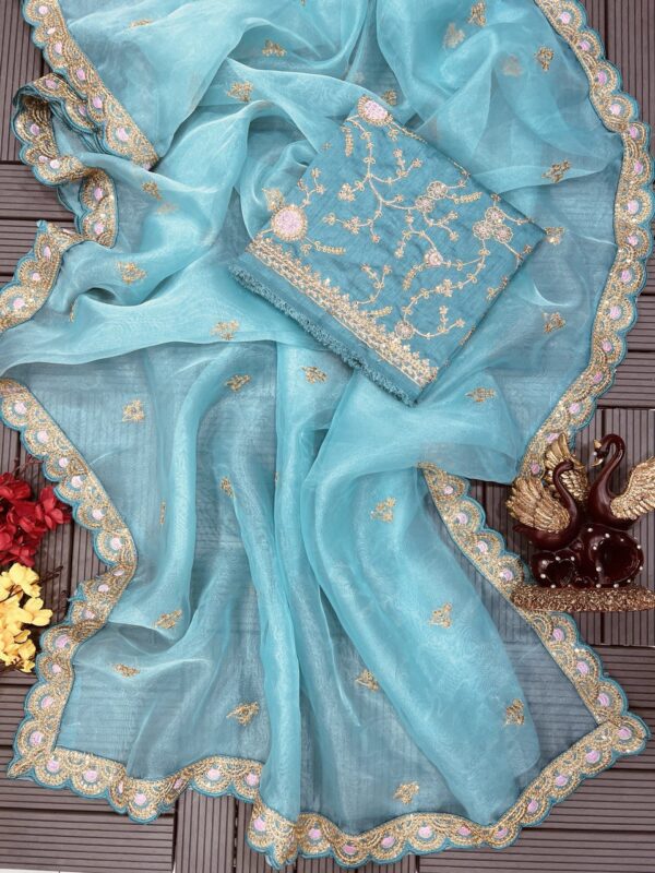 Sky Blue Saree