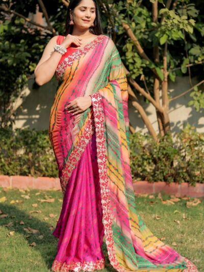 Wedding Multi Saree with Work Border