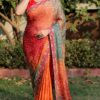 Designer Work Border Women Multi Saree