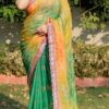 Work Border Multi Color Saree With Fancy Pallu