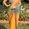 Wedding Function Wear Multi Color Saree