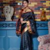 Bollywood Function wear Silk Black Saree