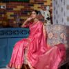 Wedding Banarasi Women Silk Pink Saree