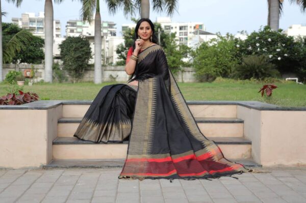 Banarasi Bollywood Silk Black Saree