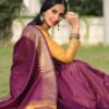 Wedding Banarasi Purple Saree in Silk