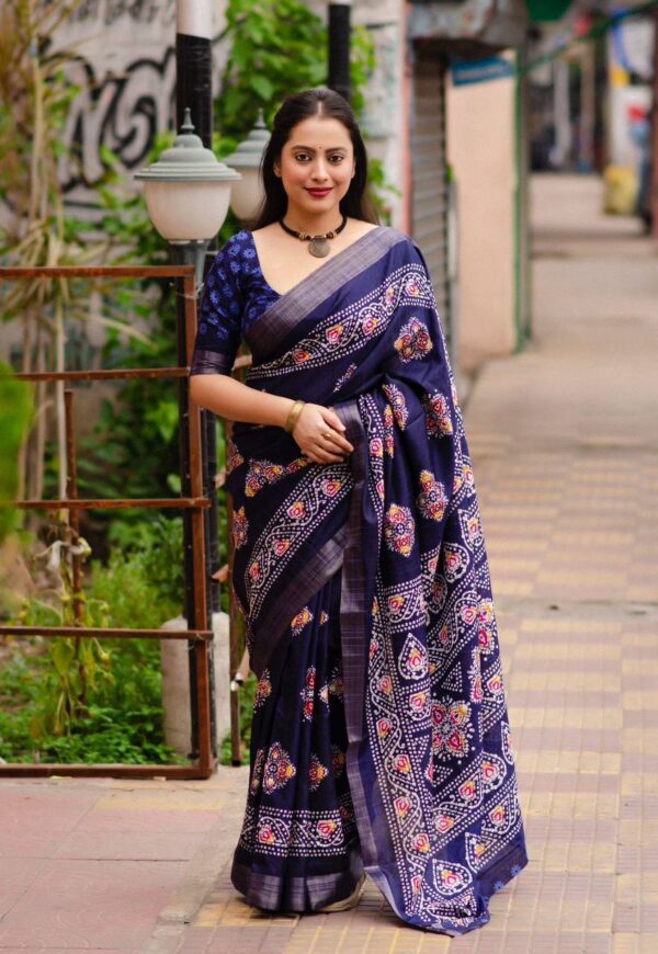 Women's Designer Traditional Blue Saree