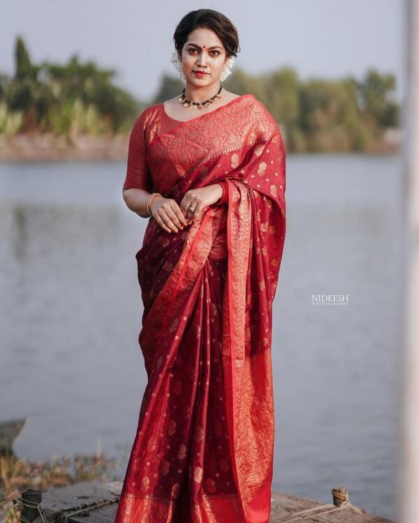 Banarasi Wedding Silk Maroon Saree
