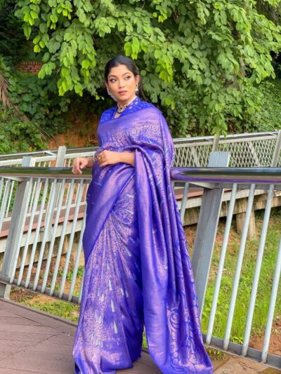 Bollywood Festival Silk Blue Saree