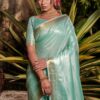 Sky Blue Saree For Women's Stylish Wear