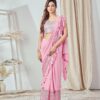 Ready to wear Sequence work Pink Saree