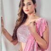 Ready to wear Sequence work Pink Saree
