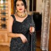 Sequence Black Saree For Women