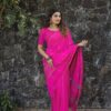 Wedding Festival Pink Saree in Cotton