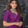 Trending Color Purple Saree For Wedding