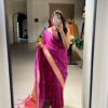 Traditional Banarasi Silk Purple Saree