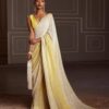 Party Function wear Sequence Yellow Saree