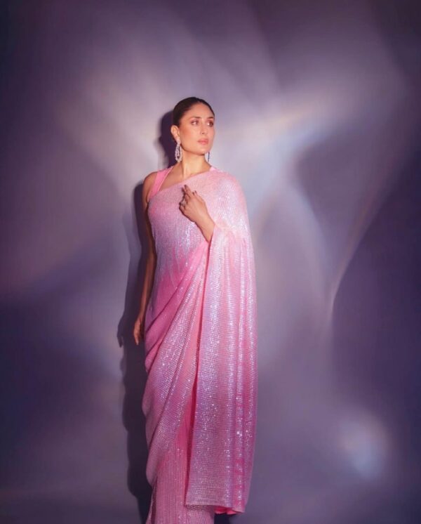 Sequence Fancy Wear Pink Saree