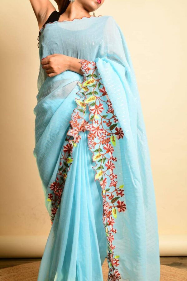 Sky Blue Saree