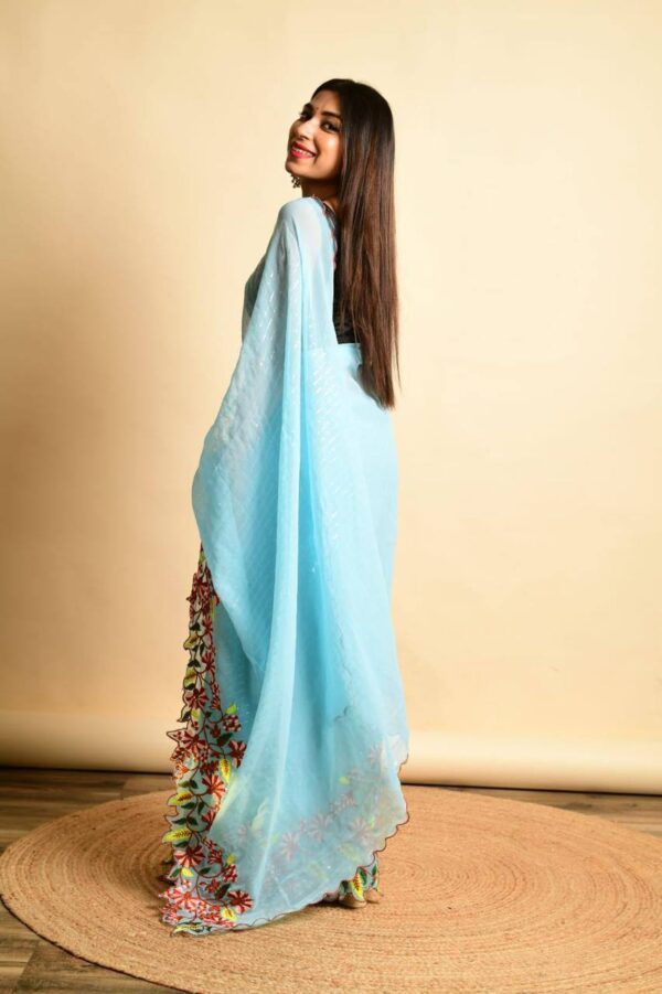 Sky Blue Saree