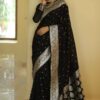 Bollywood Wedding Silk Black Saree