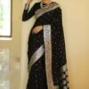 Bollywood Wedding Silk Black Saree