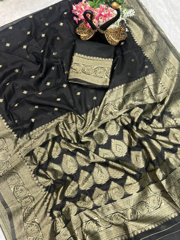 Bollywood Wedding Silk Black Saree