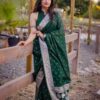 Wedding Traditional Silk Green Saree