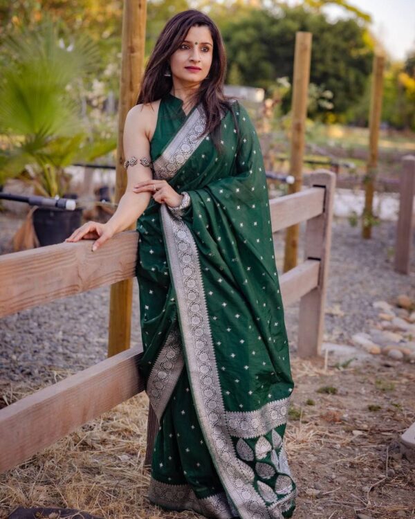 Wedding Traditional Silk Green Saree