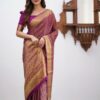 Silk Traditional Designer Purple Saree