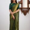 Silk Traditional Women Green Saree