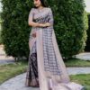 Wedding Designer Silk Grey Saree