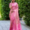 Wedding Festival Banarasi Pink Saree