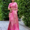 Wedding Festival Banarasi Pink Saree