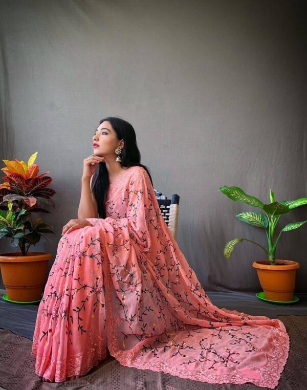 Pink Saree