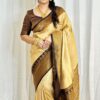 Designer Wedding Silk Yellow Saree