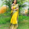 Designer Border Haldi Yellow Saree