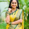 Designer Border Haldi Yellow Saree