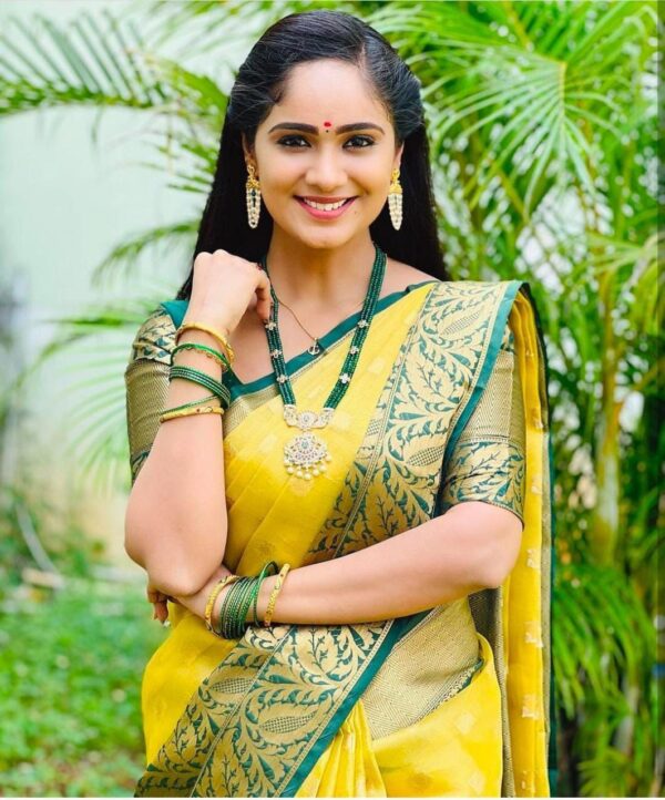 Designer Border Haldi Yellow Saree