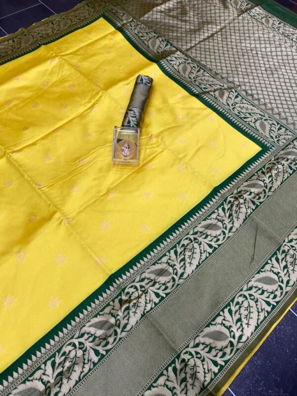 Designer Border Haldi Yellow Saree