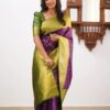 Banarasi Traditional Wear Silk Purple Saree